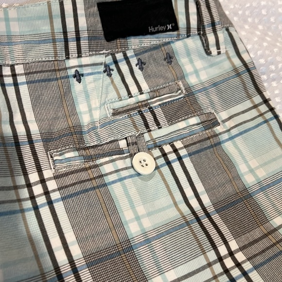 HURLEY PLAID SHORTS 100% COTTON 31 - Picture 5 of 7